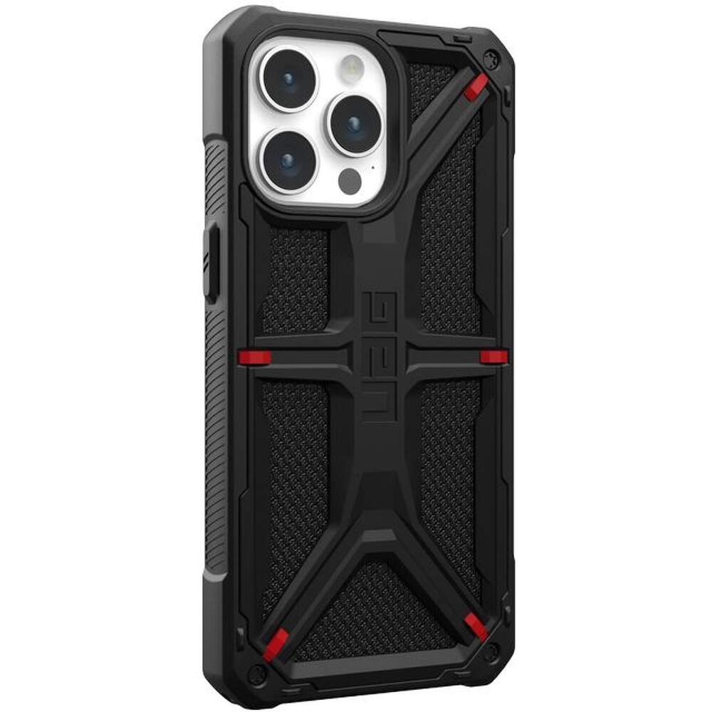 Husa iPhone 15 Pro Max UAG Monarch Kevlar Black Durabilitate și Protecție