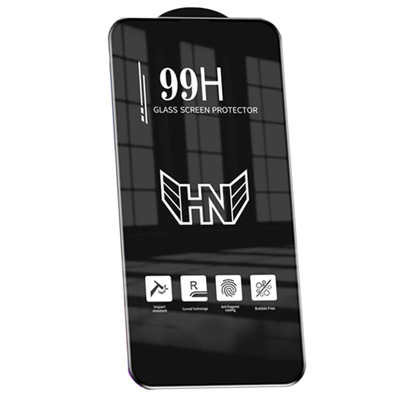 Folie Ecran iPhone 16, 3D 99H – Tempered Glass, Clear, Black frame