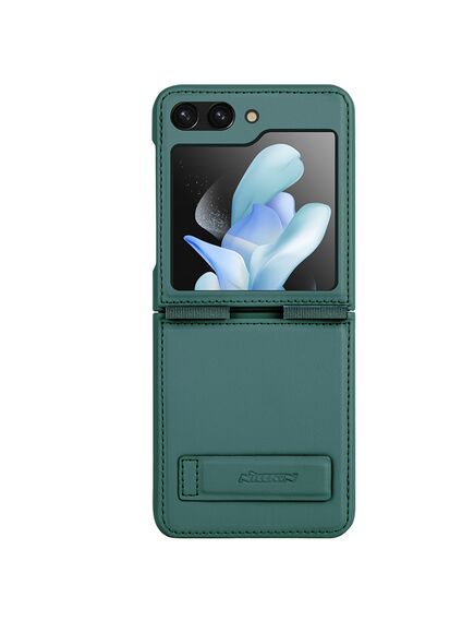 Husa Nillkin, pentru Samsung Galaxy Z Flip 5, Qin Leather, PC Leather Deep GREEN
