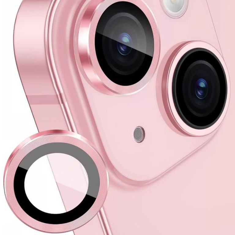 Folie individuala Camera, Apple iPhone 16, Sticlă, Roz