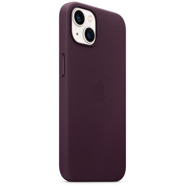 Husa de protectie Apple cu MagSafe pentru iPhone 13 Mini , Piele - Culoare Dark Cherry - mag-genius-accesorii