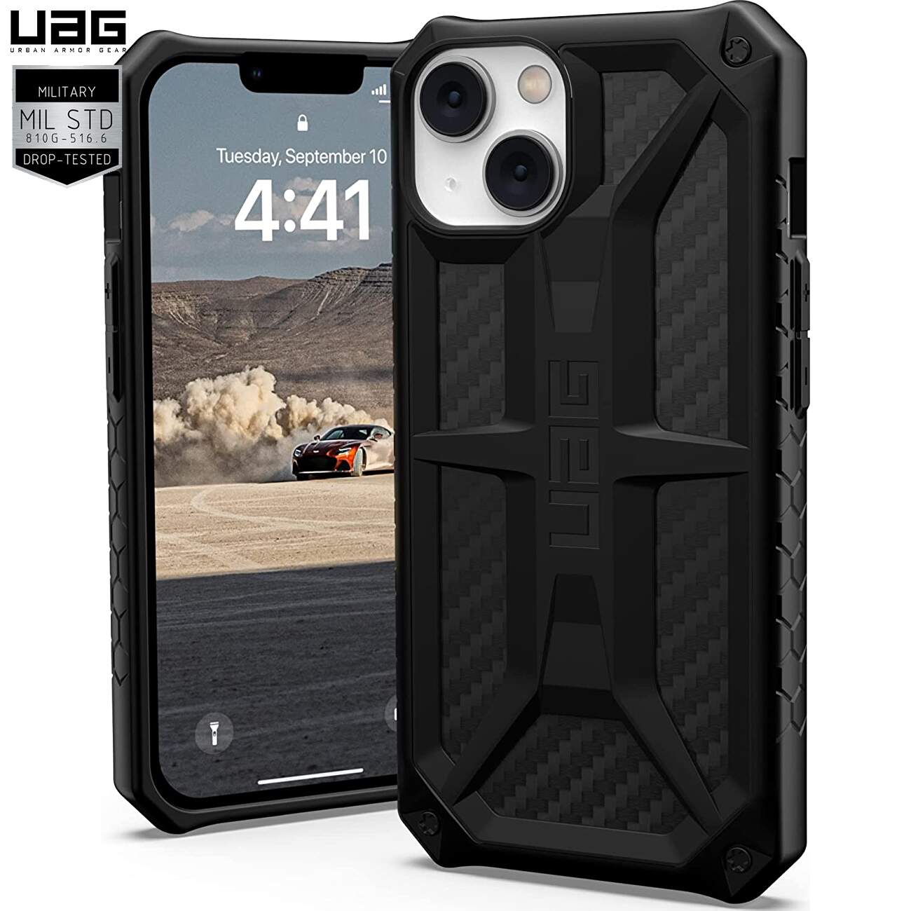 Husa iPhone 13 - UAG Monarch Carbon Fiber - mag-genius-accesorii