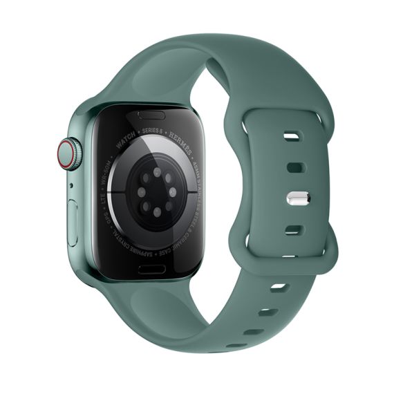 Curea pentru iWatch, Clasica, Silicon, (42/44/45/49mm) Green Pine