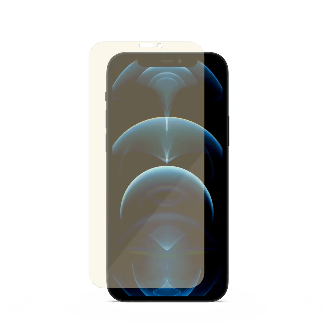 FOLIE IPHONE 12 PRO, 12, EYESAFE, BLUE LIGHT BLOCKING TEMPERED GLASS, NEGRU - mag-genius-accesorii