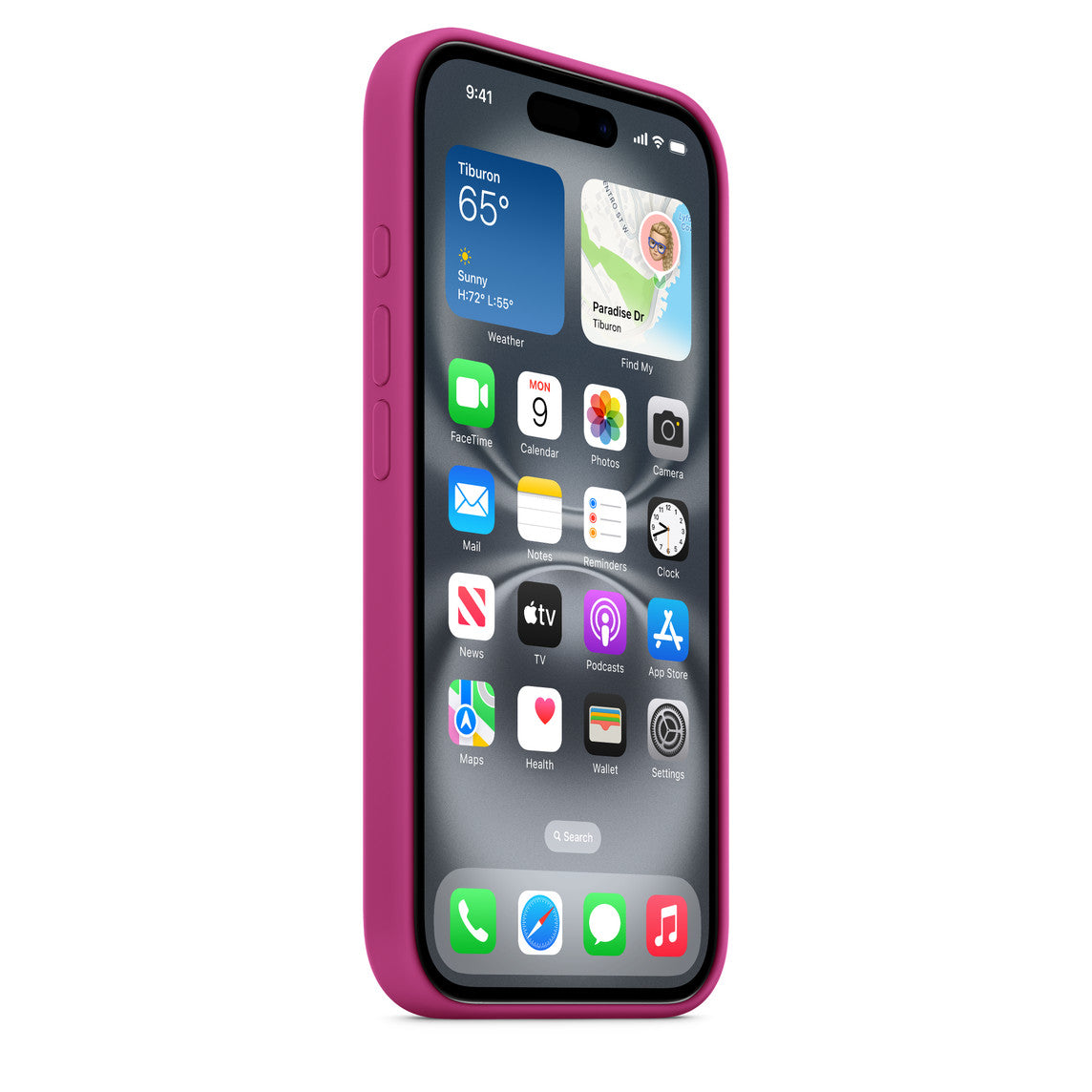 Husa iPhone 16 Plus Apple Silicon cu MagSafe Fucshia