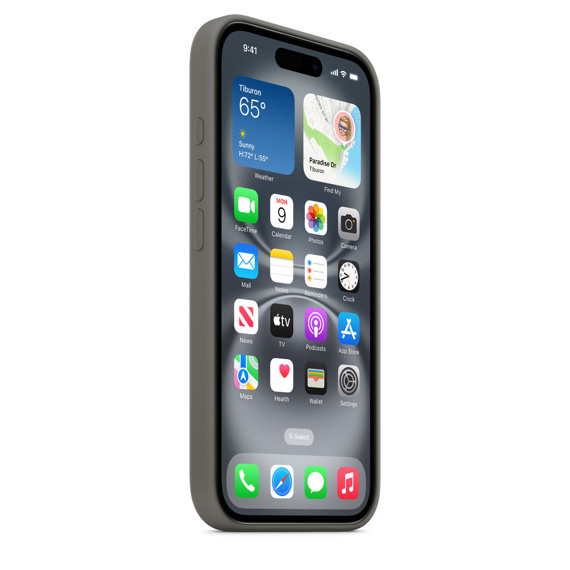 Husa iPhone 16 Apple Silicon cu MagSafe Stone Gray
