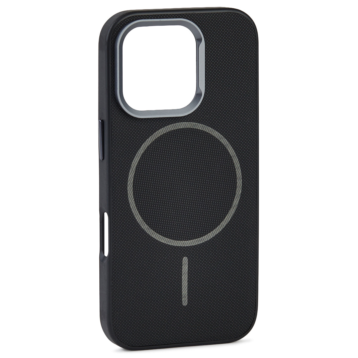 Husa Vegan Leather cu MagSafe pentru iPhone 16 Pro,Black