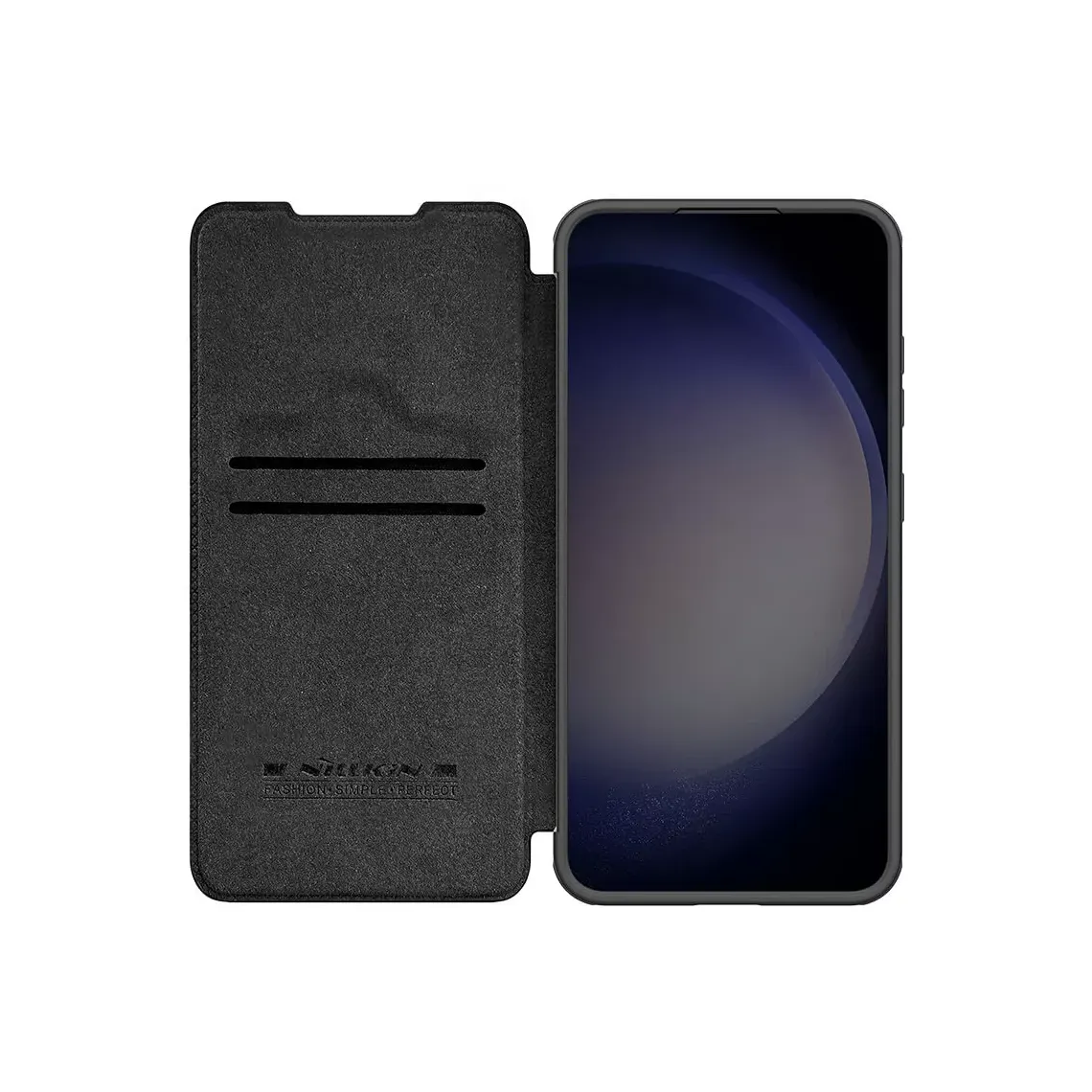 Husa Nillkin pentru Samsung S24, Qin Leather, PC Leather | BLACK