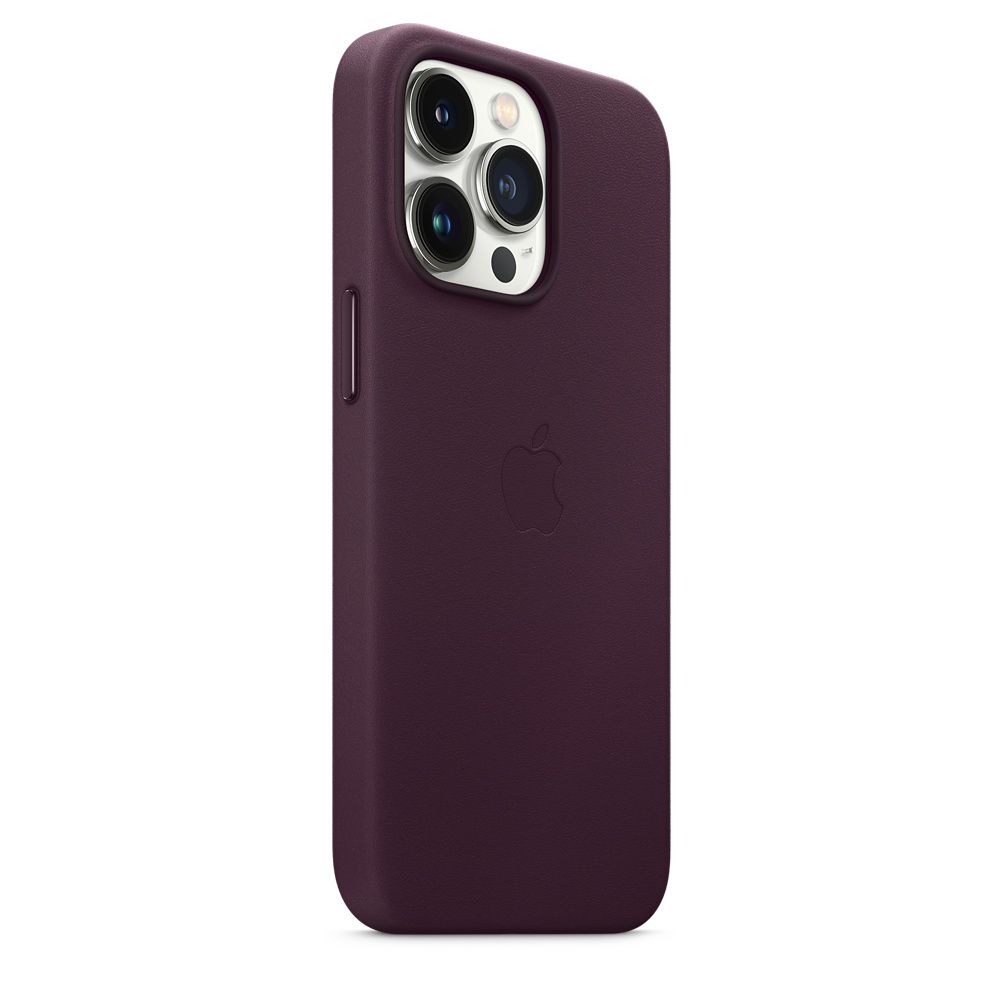 Husa de protectie Apple cu MagSafe pentru iPhone 13 Pro , Piele - Culoare Dark Cherry - mag-genius-accesorii