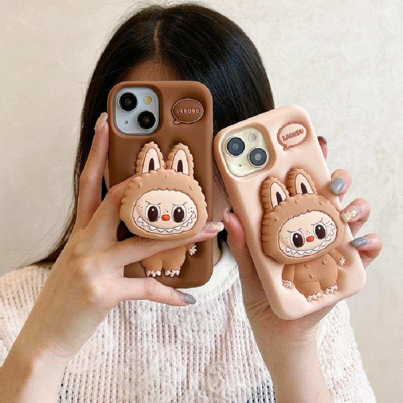 Husă Kawaii Labubu pentru iPhone 13 Pro Max ,Brown