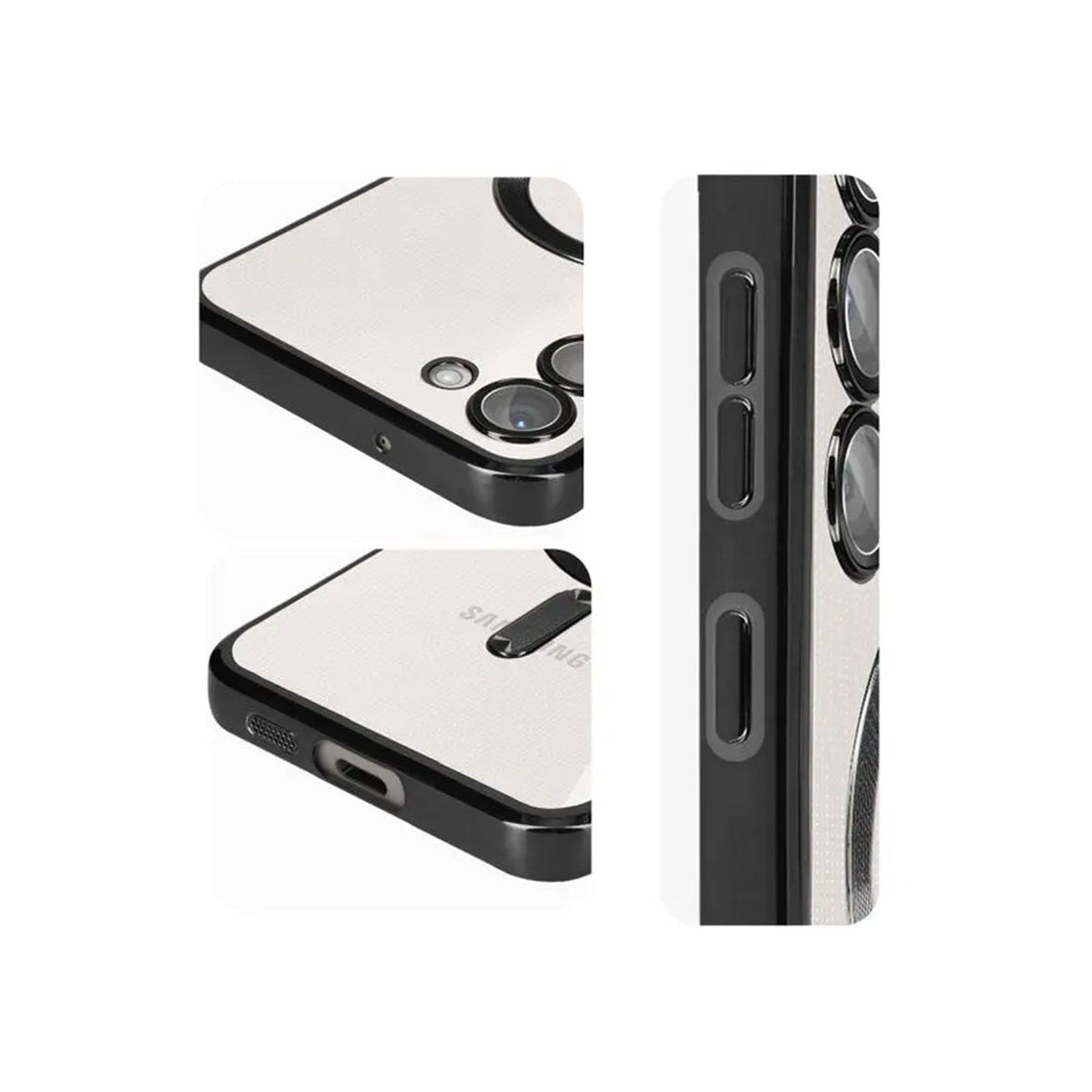 Husa Plating - Samsung S24 - silicon cu MagSafe, Slim, Clear  BLACK