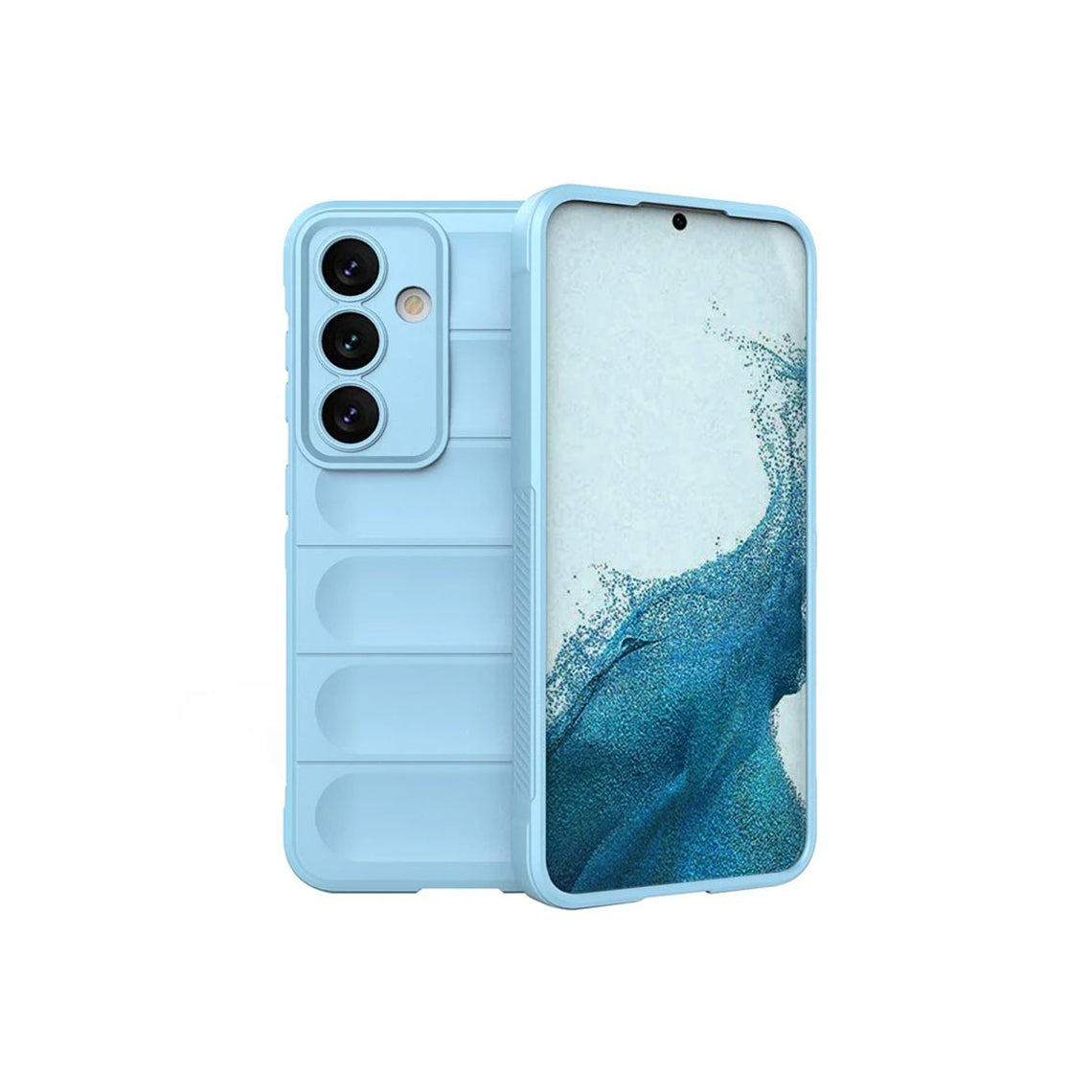 Husa Wave - Samsung A54 - Grip Microfiber, ShockProof, Sky Blue