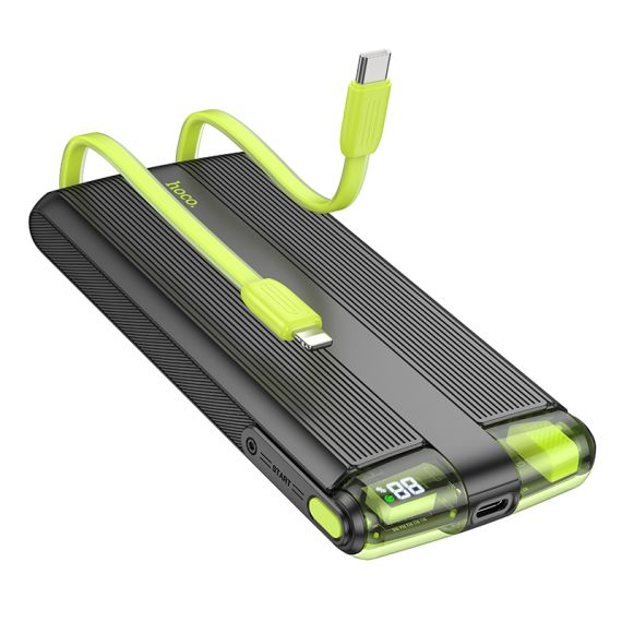 Baterie Externa, PowerBank, cu mini-cabluri color USB-C / Lightning x 20W, 5V, 2A, 10000mAh, Display LED, Mecha Dual