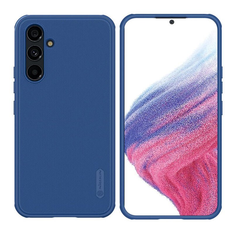 Husa Samsung Galaxy A54 Nillkin Super Frosted Shield, albastru - mag-genius-accesorii
