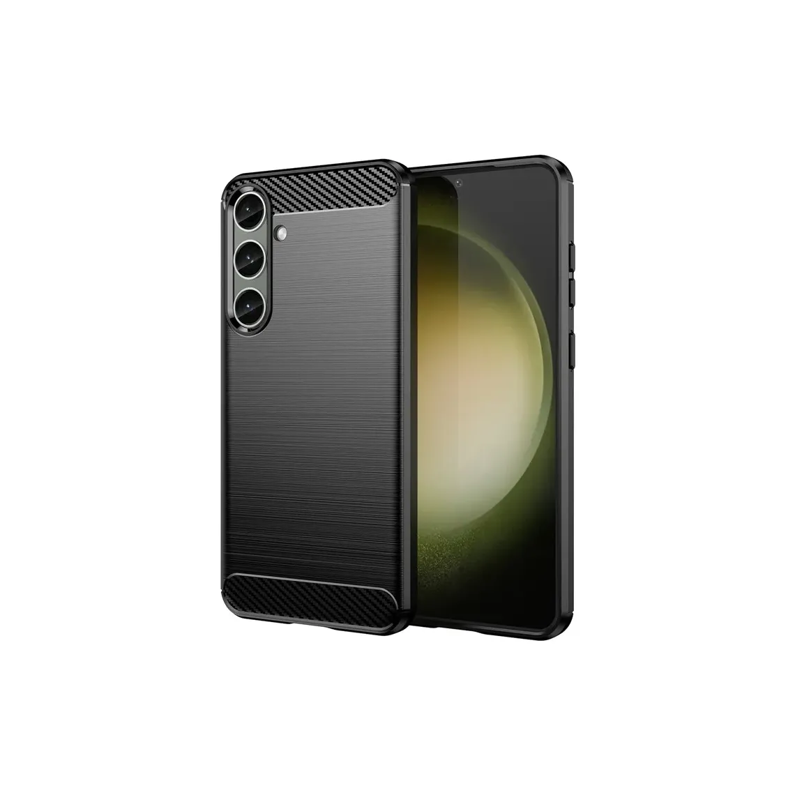 Husa Brush - Samsung S25 - Metall Design | BLACK