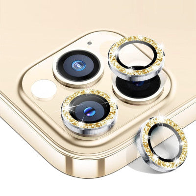 Protectie Camere Cu Diamante Gold pentru 16 Pro Max