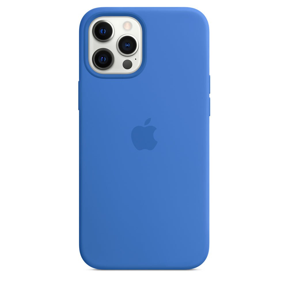 Husa de protectie Apple cu MagSafe pentru iPhone 12 Pro, Silicon - Culoare Capri Blue - mag-genius-accesorii