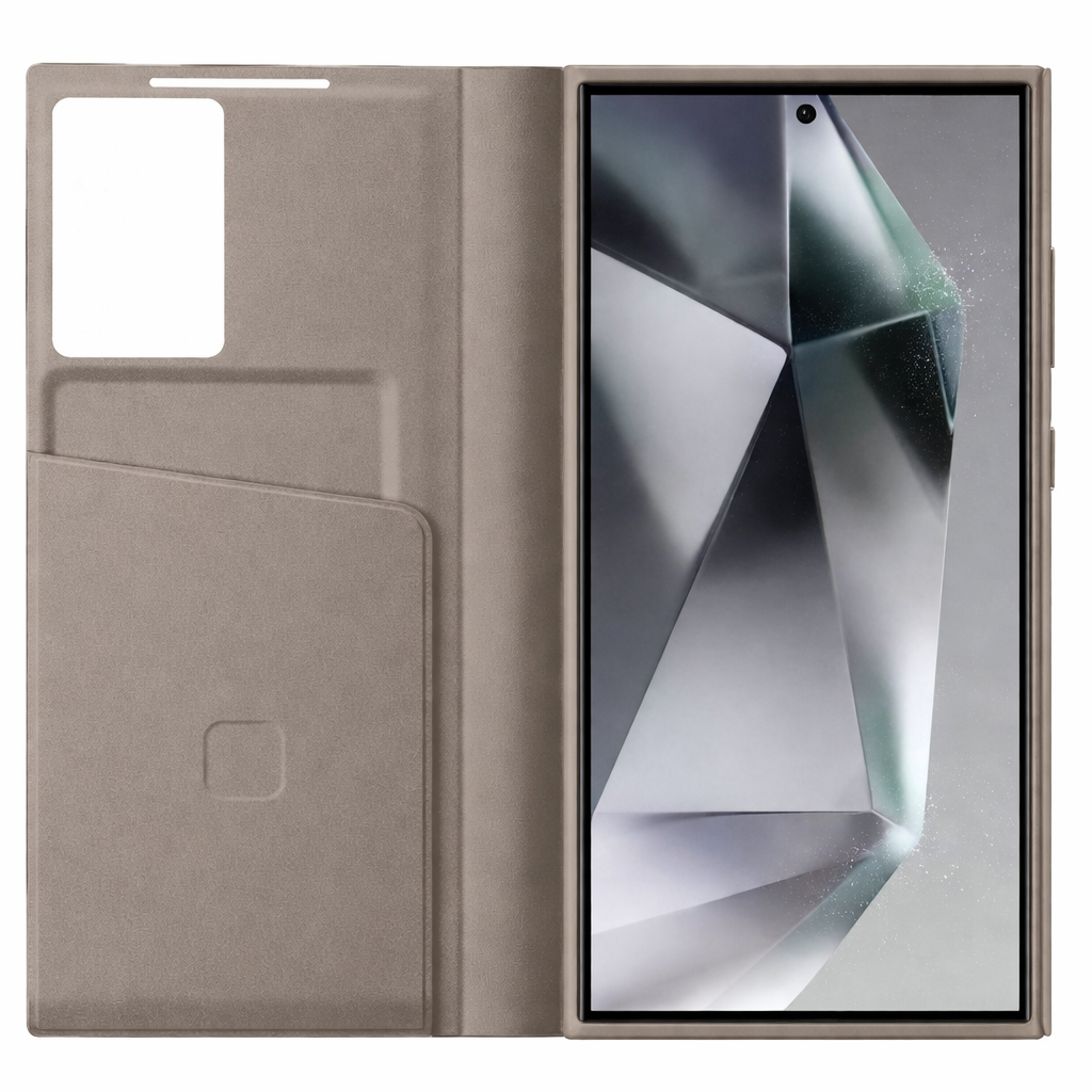 Husa Samsung S23 Ultra Smart View Wallet, Taupe
