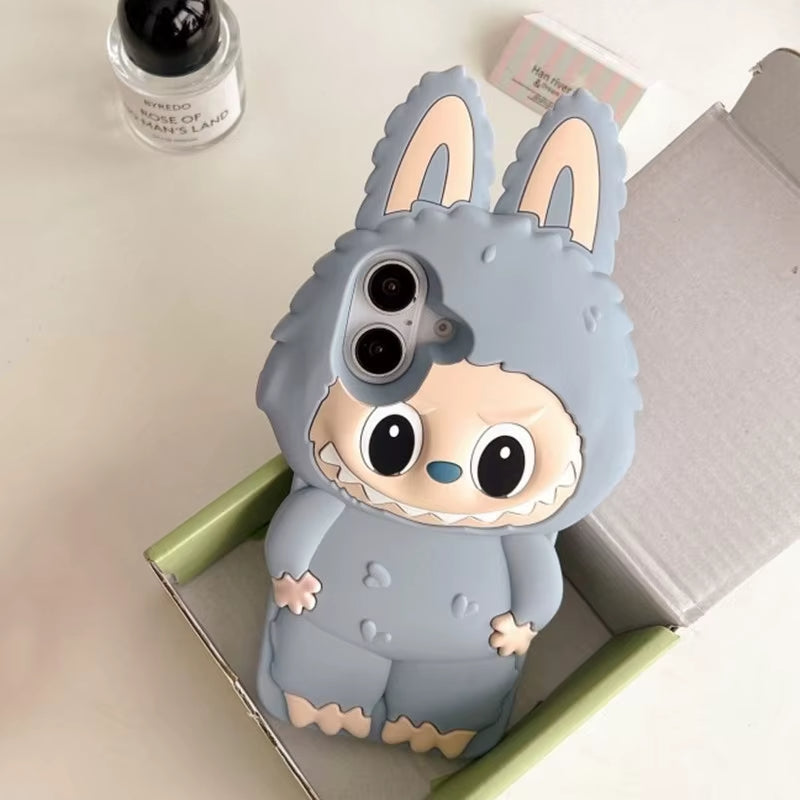 Husă iPhone 13 Pro, Desen 3D Labubu, Silicon Moale, Protecție 100%