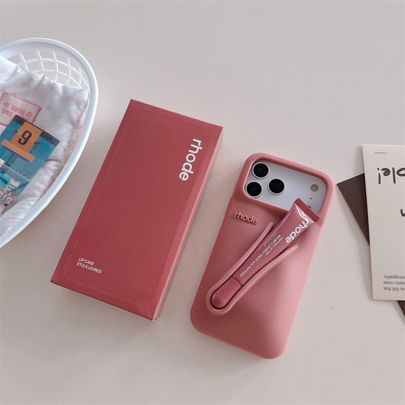 Husă iPhone 17 Pro Max Rhode, Culoare Nude + Luciu inclus