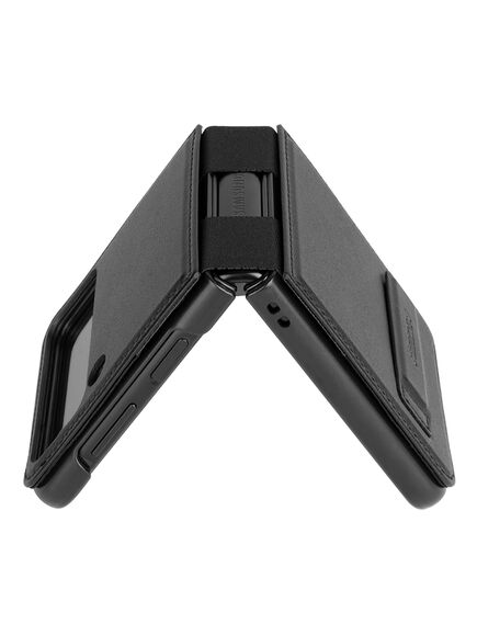 Husa Nillkin, pentru Samsung Galaxy Z Flip 4, Qin Leather, PC Leather, BLACK