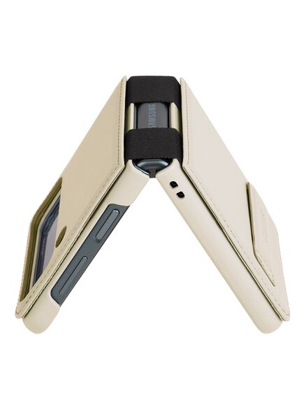 Husa Nillkin, pentru Samsung Galaxy Z Flip 4, Qin Leather, PC Leather GOLD Champane