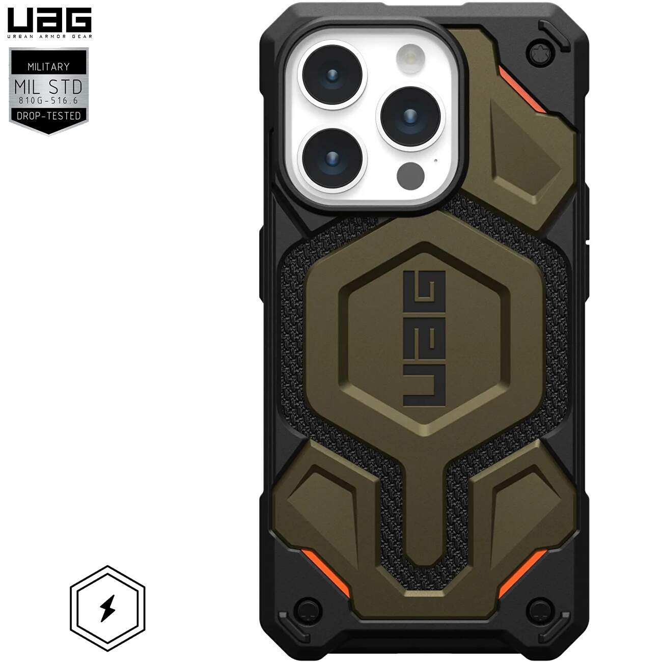 Husa iPhone 16 Pro - UAG Monarch Pro MagSafe Kevlar Element Green