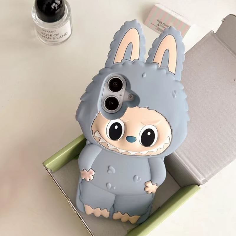 Husă iPhone 13 Pro, Desen 3D Labubu, Silicon Moale, Protecție 100%