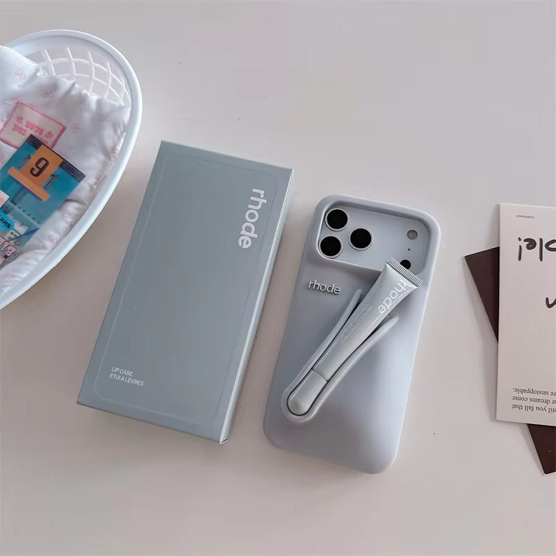Husă iPhone 17 Pro Max  Rhode Silicone Case Grey + Luciu