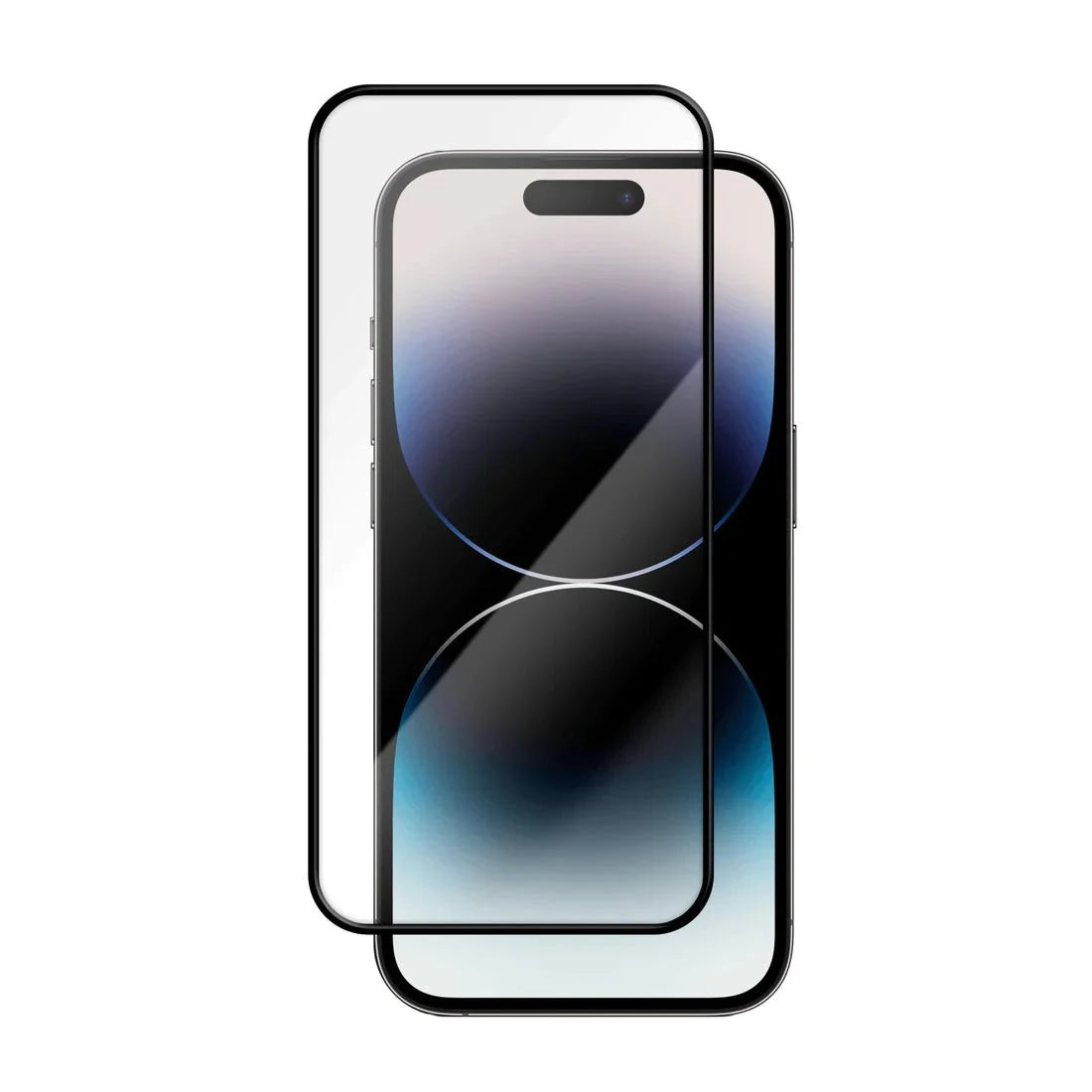 FOLIE IPHONE 14 PRO MAX TEMPERED GLASS EASY FIT, ANTI-SHATTER EDGE, BLACK - mag-genius-accesorii