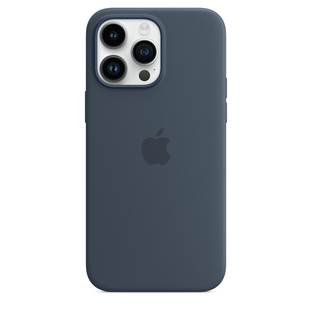 Husa de protectie Apple cu MagSafe pentru iPhone 14 Pro, Silicon Storm Blue - mag-genius-accesorii