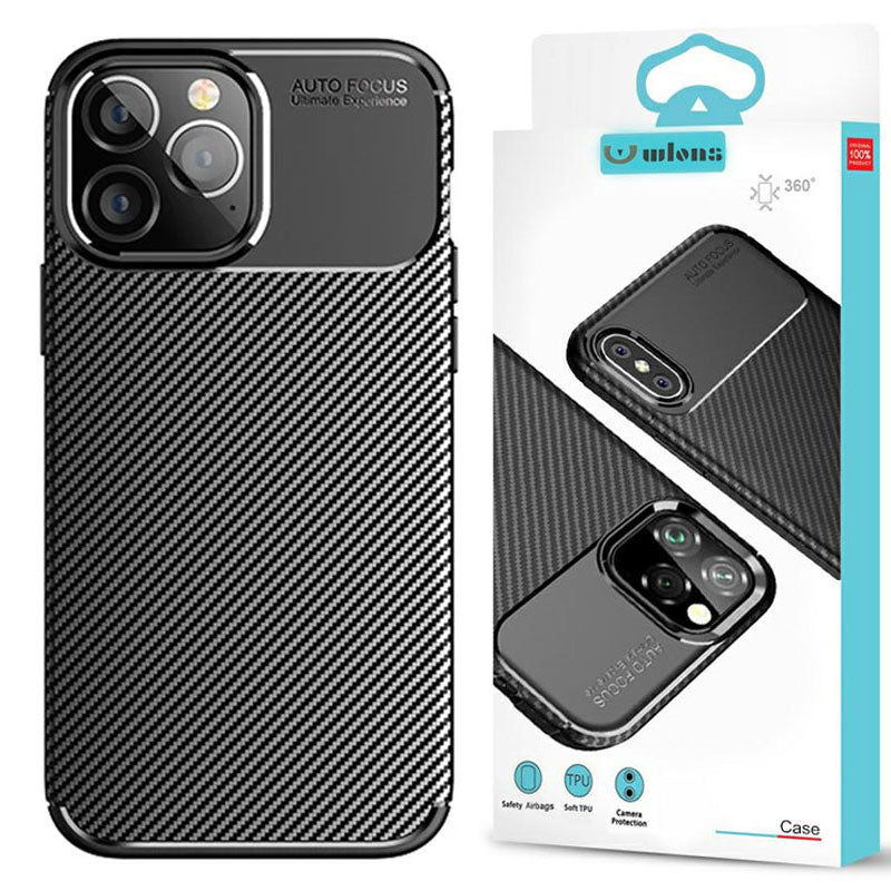 Husa AutoFocus, iPhone 16 Pro Max, Carbon Design, TPU, BLACK