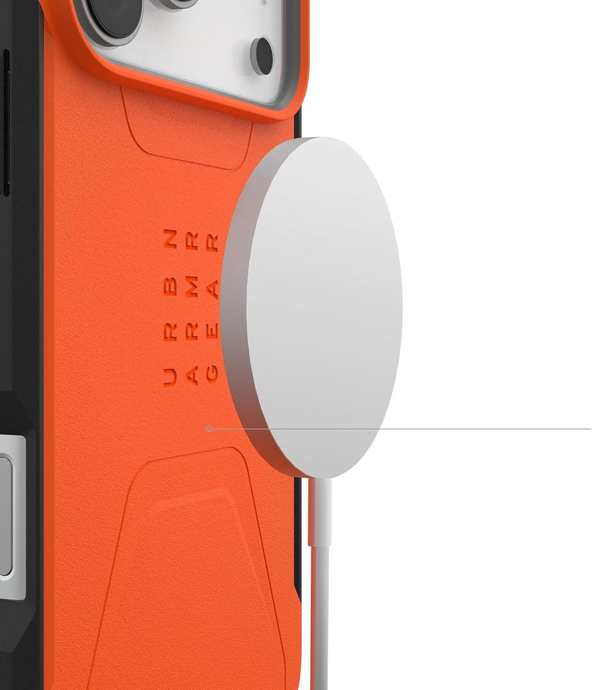 Husa iPhone 17 Pro Max UAG Civilian cu MagSafe, Orange