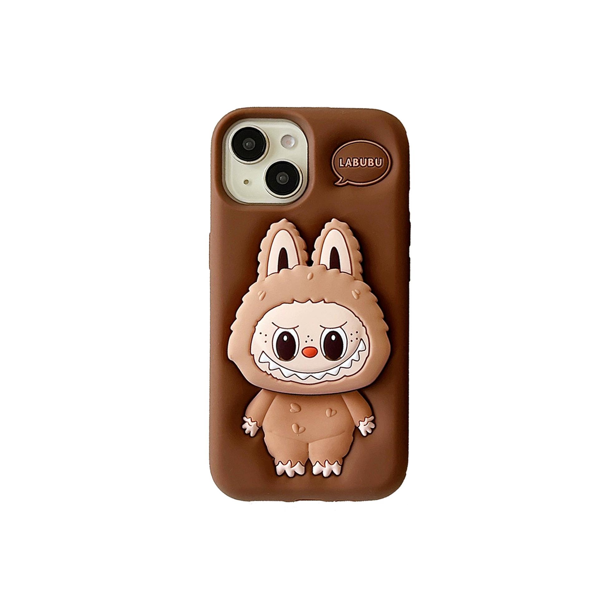 Husă Kawaii Labubu pentru iPhone 13 Pro Max ,Brown