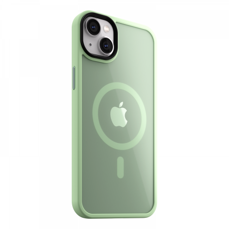 Husa iPhone 15 Plus cu MagSafe -  Mist Shield Case Pistachio