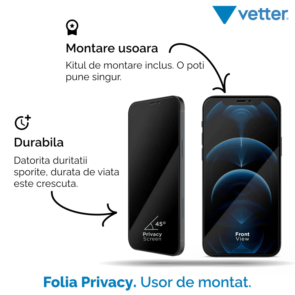 FOLIE IPHONE 13 MINI 3D PRIVACY SERIES - mag-genius-accesorii