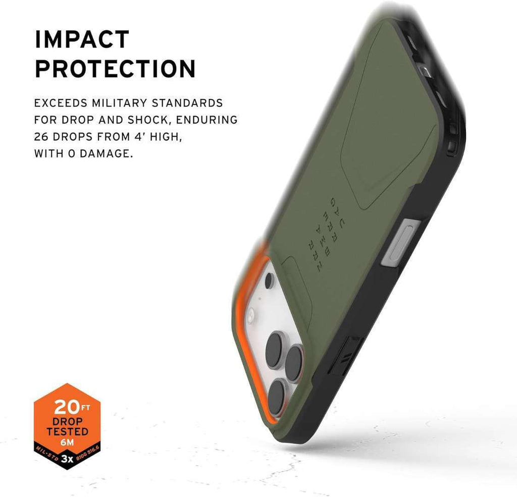 Husa iPhone 17 Pro Max UAG Civilian MagSafe,Olive