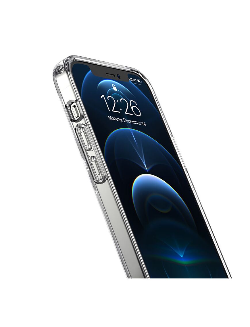 Husa pentru iPhone 12, cu MagSafe, colturi AntiFall, TPU | Transparenta - mag-genius-accesorii