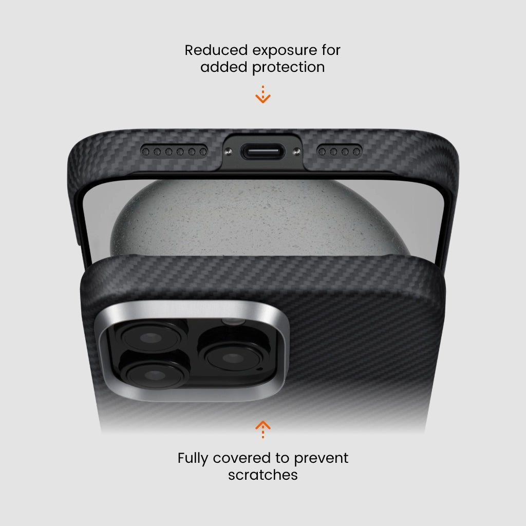 Husa Kevlar 600D cu MagSafe iPhone 14 Pro Max Carbon
