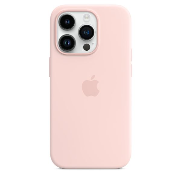 Husa de protectie Apple cu MagSafe pentru iPhone 14 Pro Max, Silicon Chalk Pink - mag-genius-accesorii