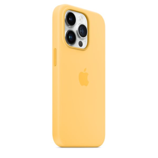 Husa de protectie Apple cu MagSafe pentru iPhone 14 Pro Max, Silicon Sunglow - mag-genius-accesorii