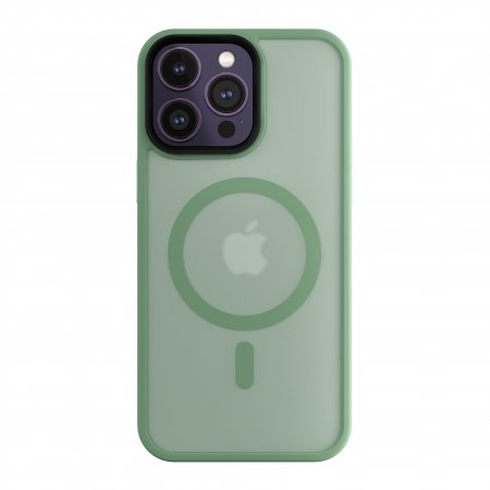Husa pentru iPhone 14 Pro Max cu MagSafe, Mist Shield Case Pistachio - mag-genius-accesorii