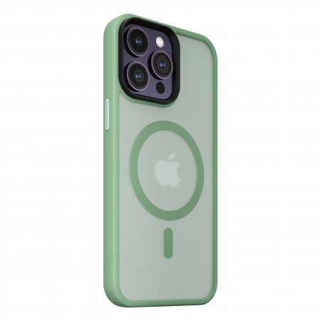 Husa pentru iPhone 14 Pro Max cu MagSafe, Mist Shield Case Pistachio - mag-genius-accesorii