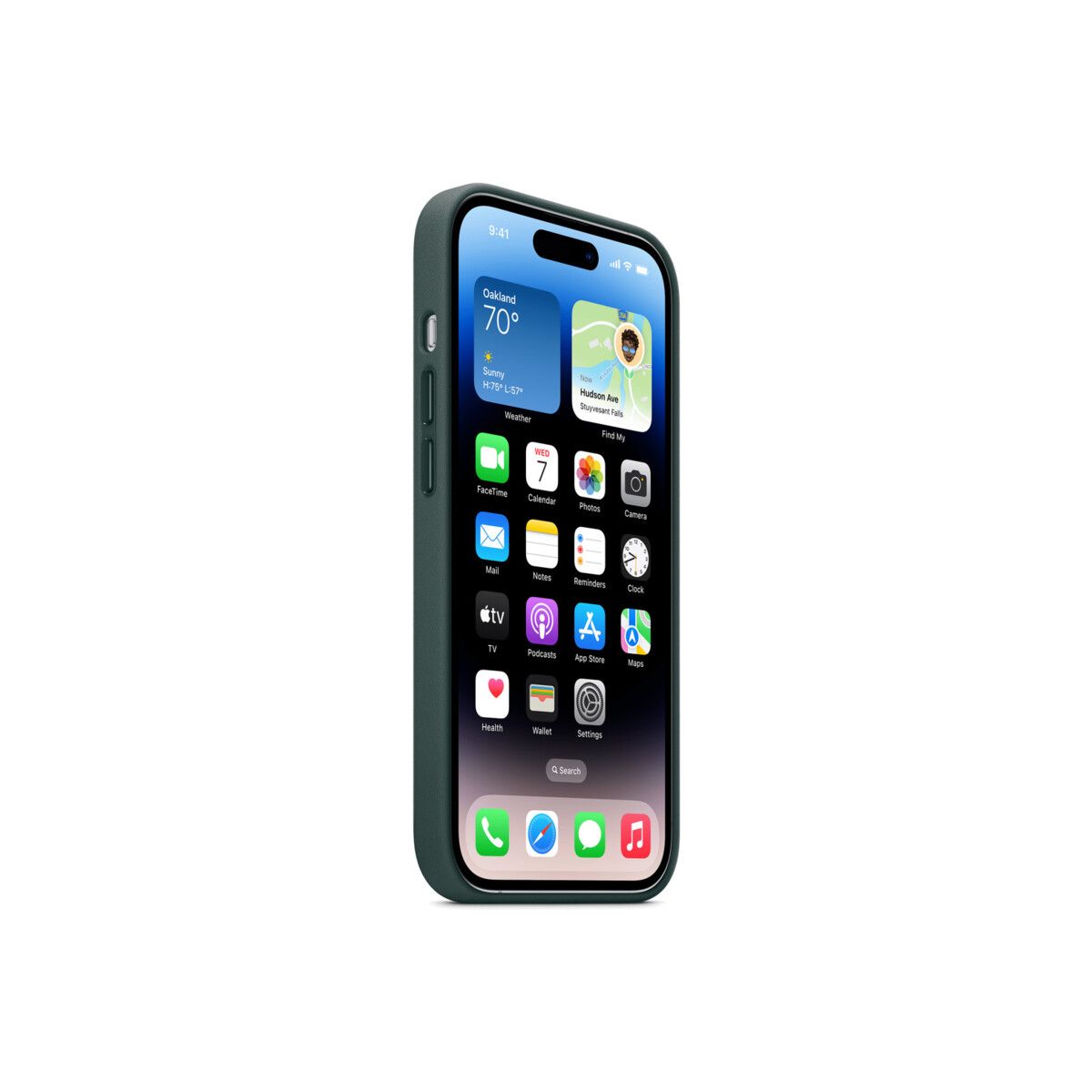 Husa de protectie Apple cu MagSafe pentru iPhone 14 Pro Max, Piele - Culoare Forest Green - mag-genius-accesorii