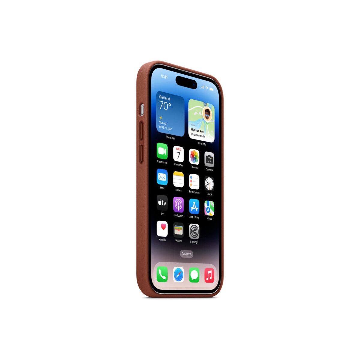 Husa de protectie Apple cu MagSafe pentru iPhone 14 Pro Max, Piele - Culoare Umber - mag-genius-accesorii