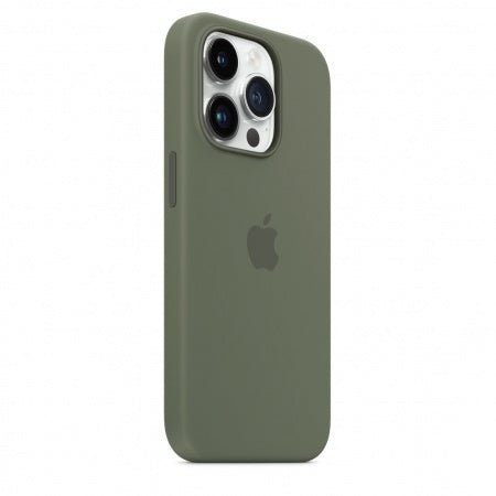 Husa de protectie Apple cu MagSafe pentru iPhone 14 Pro, Silicon Olive - mag-genius-accesorii
