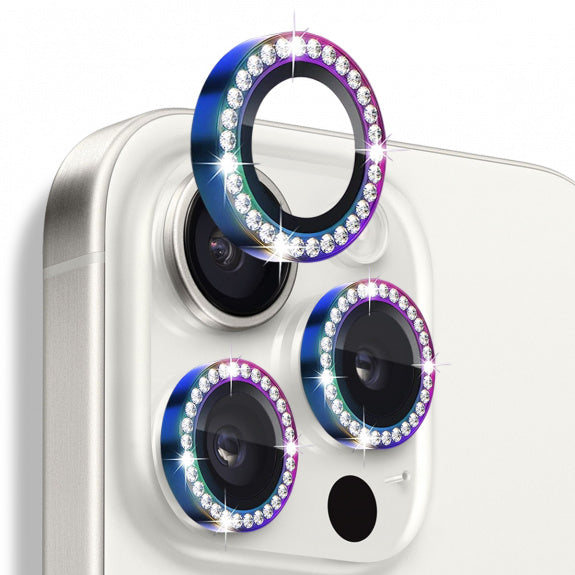 Protectie Camere iPhone 16 Pro, cu Diamante Curcubu